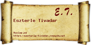 Eszterle Tivadar névjegykártya