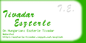 tivadar eszterle business card